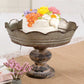 Scalloped Galvanized Metal And Wood Stand