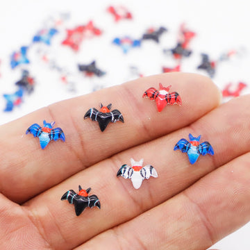 Micro Miniature Bats, Dollhouse Miniature Tiny Bats, Spooky Themed Cartoon Flat Back Bats, Mini Micro Landscaping Decoration (40