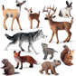 Scahow 10Pcs Forest Animal Toys Figures, Realistic Woodland Creatures Figurines, Plastic Animals Miniature Toys Cake Topper