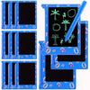 Nezyo 12 Pcs Kids Party Favors, Blue and Golden Rings LCD Writing Tablet for Kids 4.6   Mini Erasable Reusable Drawing Pads Ca