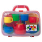 Peterkin Tea Set in Carry Case - Assorted Color, Plastic Material, Model 2536, Size 31 x 26 x 9 cm