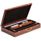 Yellow Mountain Imports American Mahjong Set with Wooden Case, Koi Fish Design, 19.9x12.4x3.3 inches, Multi-colored, Model US-AF021-B