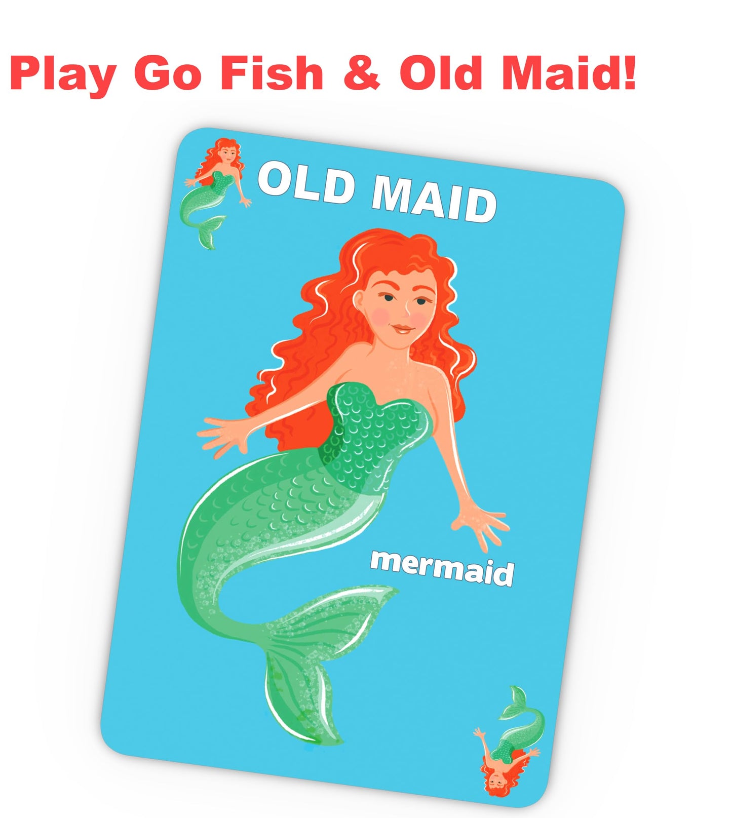 Giant Go Fish Card Game For Kids And Families – Play Go Fish And Old Maid – Large 5X7In Cards – Adorable Animal Art – A Fun Gift Idea For Boy/Girl – A Family Game For Ages 4+