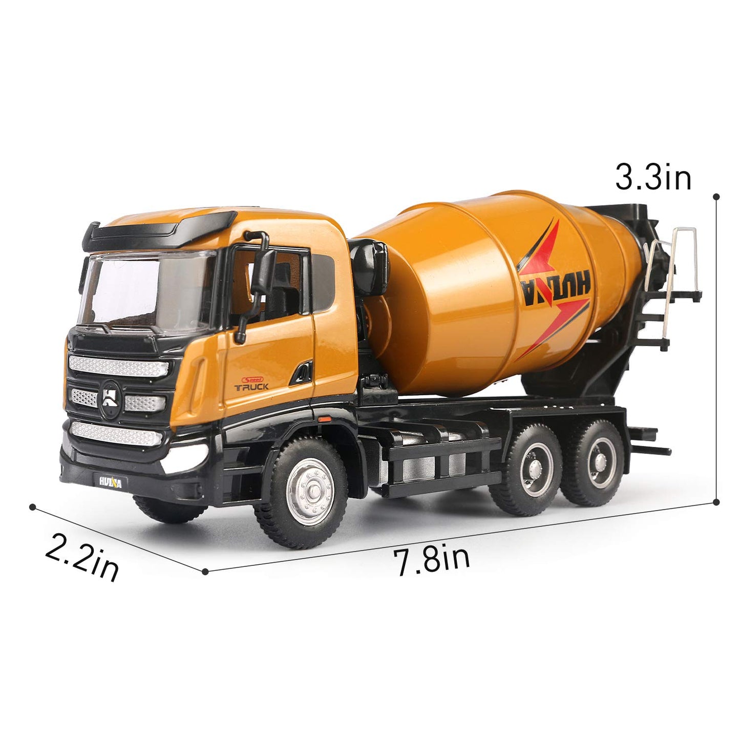 duturpo 1/50 Scale Metal Diecast Cement Mixer Toy Truck, Metal Construction Vehicles Trucks Model Toy for Boys Kids