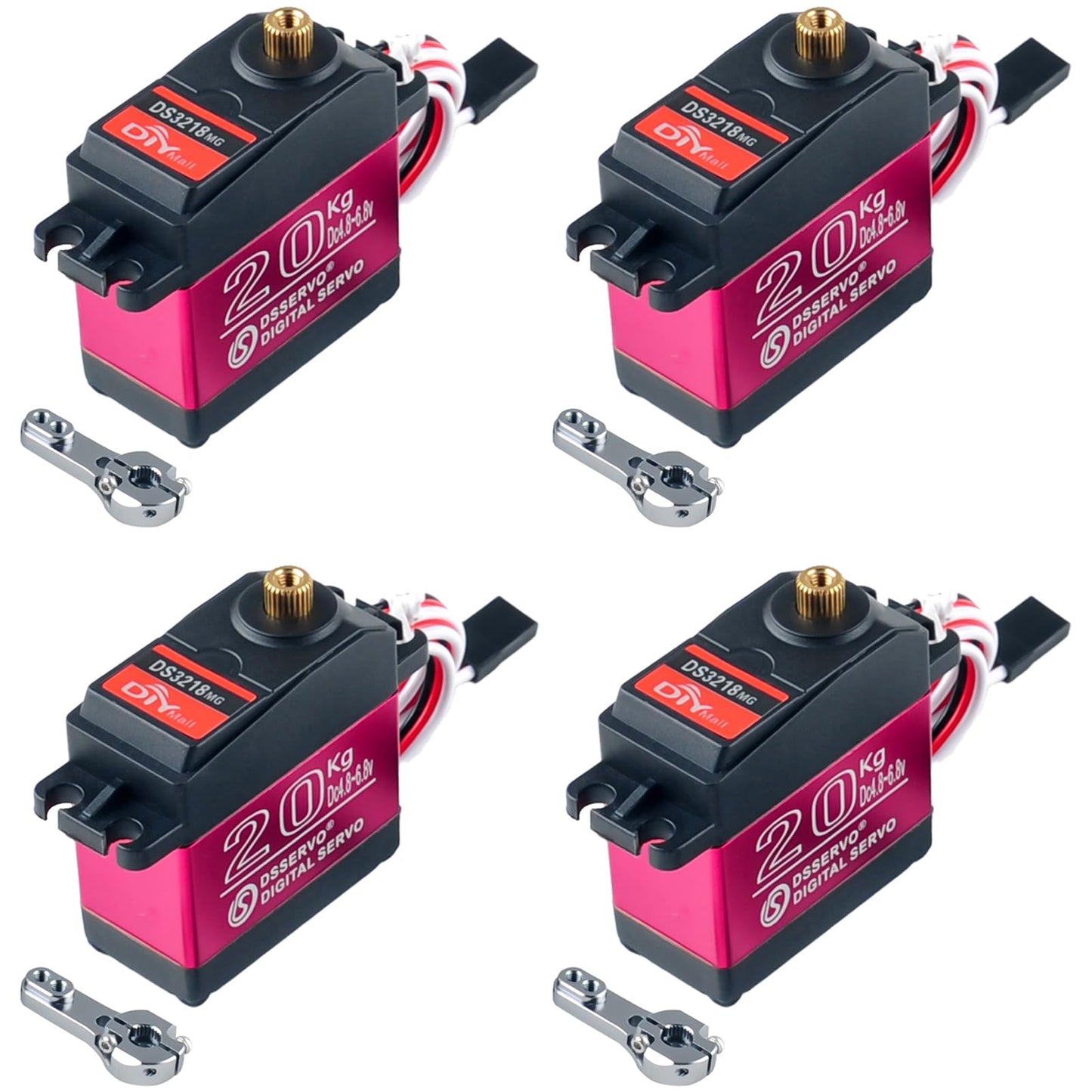 DS3218 High Torque Metal Gear Digital Servo Water Resistant RC Servo 20kg 270 Degree Rotation RC Toys DIY Model for Baja Cars (P