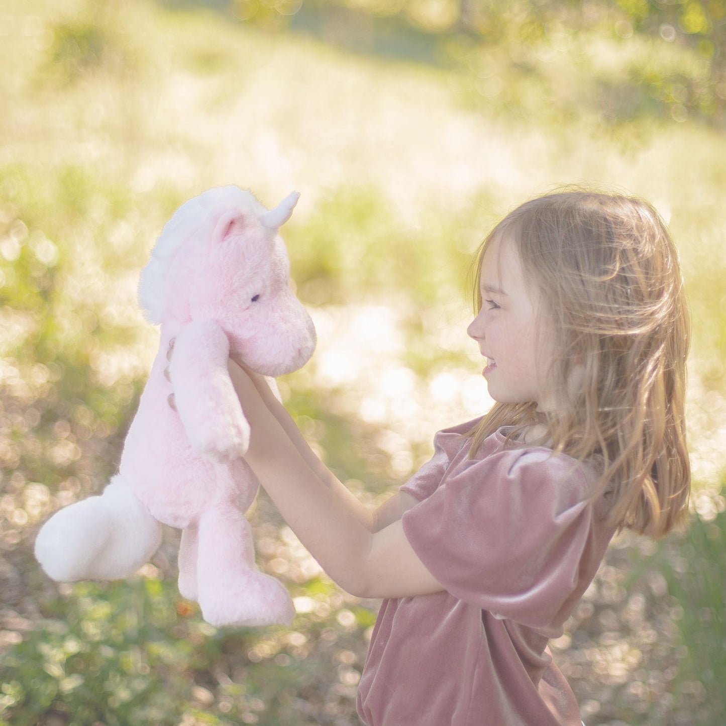 World's Softest Plush Unity Unicorn, Rose, Lushee, Large, 16'' Stuffed Animal for Baby, Toddler, Kids, Adults - Soft, Huggable S