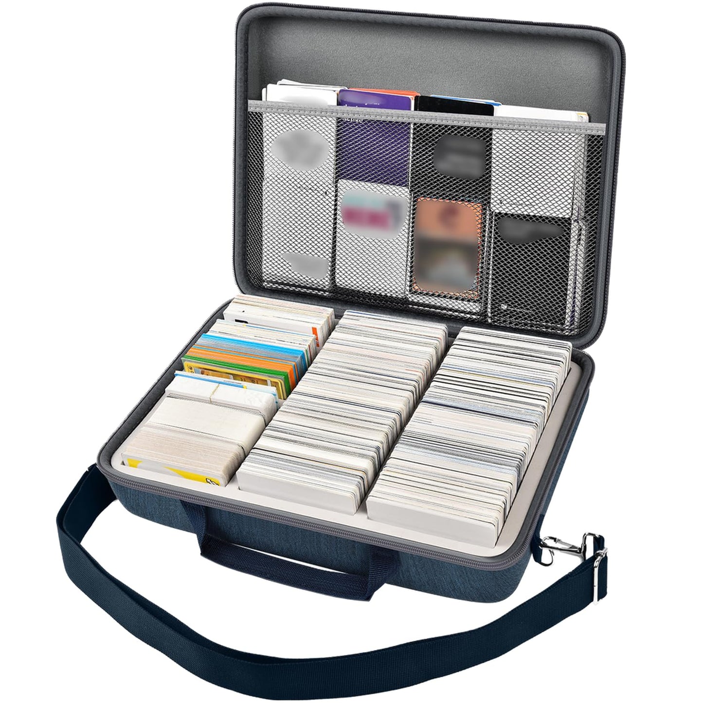 Card Deck Case For Trading Cards, Card Storage Box Holder For Magic The Gathering Booster/For Cards Against Humanity/For Cah Tcg Mtg Commander/For Yugioh/Football/Topps Sports Collectible Cards(Blue)