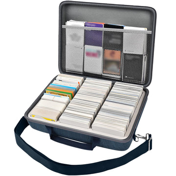 Card Deck Case For Trading Cards, Card Storage Box Holder For Magic The Gathering Booster/For Cards Against Humanity/For Cah Tcg Mtg Commander/For Yugioh/Football/Topps Sports Collectible Cards(Blue)