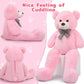 Maogolan Huge Pink Stuffed Animals 47 Inch Life Size Cute Teddy Bears Big Giant Teddy 4 Feet For Baby Girls Shower Decorations