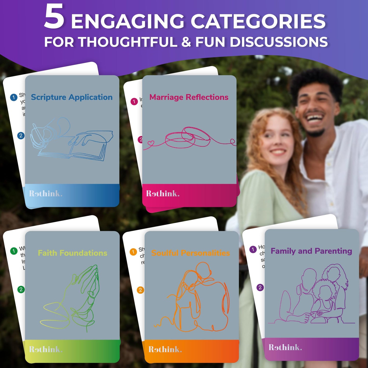 Quokka Rethink Conversation Cards Game - Christian Couples Edition | Premium Version | Religious Gift | Relationship Connection