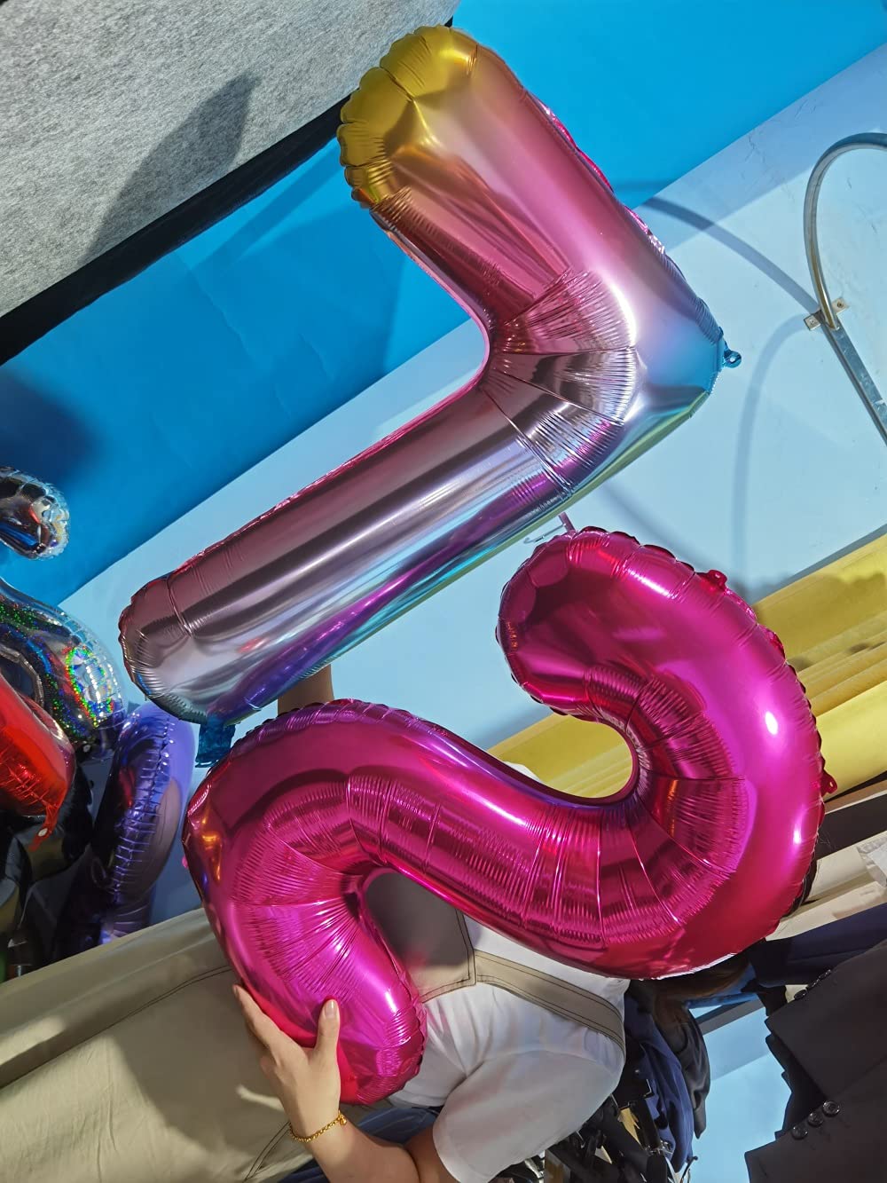 32 Inch Pink Number 8 Balloons Foil Ballon Digital Birthday Party Decoration Supplies (Pink Number 8 Balloon)