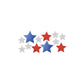 Creative Converting Patriotic Cutouts with Glitter, One Size, Multicolor