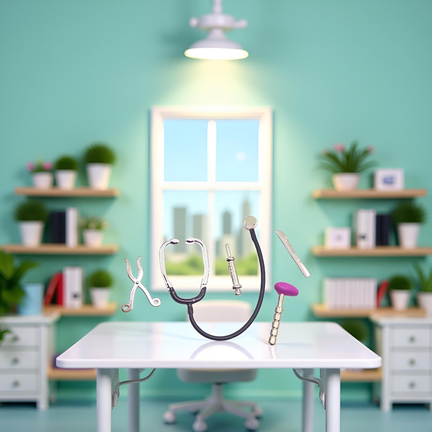 5Pcs/Set Dollhouse Mini Stethoscope Care Tools Dollhouse Dolls Miniature Garden Kit  Hospital Accessories Toys Set for Toy Miniature House Decoration Dollhouse Accessories