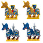 Miutrue Knights Block Toy Set - 10 Weapons, 4 Horses, 10 Figures, Multicolour, Small, Plastic
