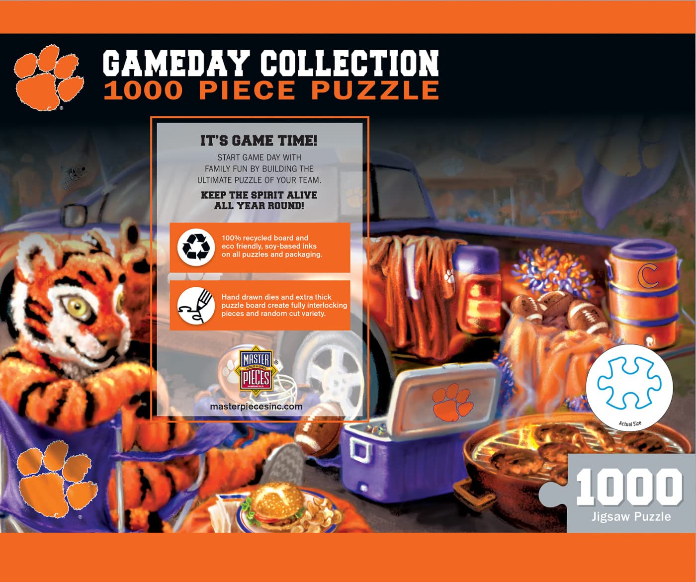 Masterpieces 1000 Piece Jigsaw Puzzle for Adults - NCAA Clemson Tigers Gameday - 19.25x26.75