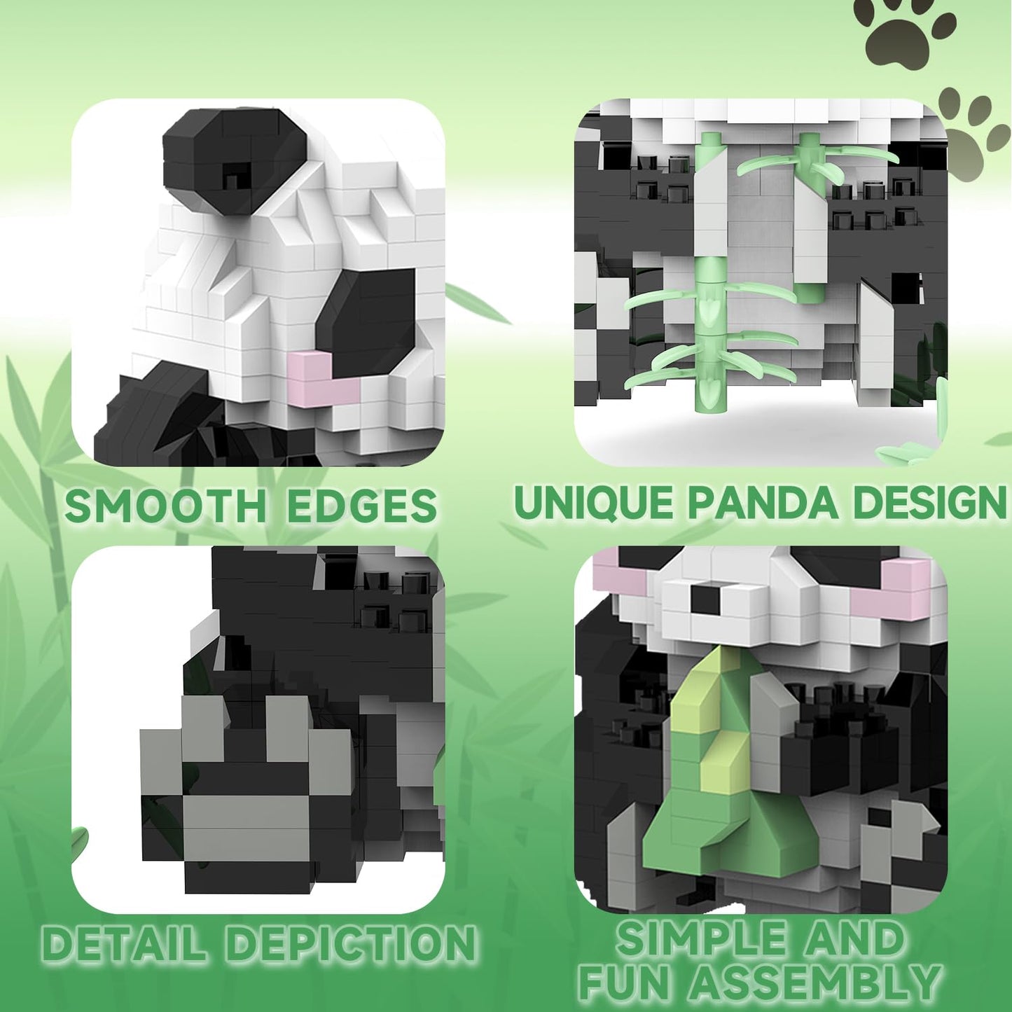 Mjddja Mini Panda Building Blocks, 2 In 1, Party Favors- Micro Blocks Panda Toy For Kids 12 13 14 15 16+, Mini Blocks Building S