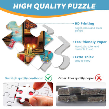 300 Pieces Puzzles For Adults | Camper Cat Jigsaw Puzzles | Large 300 Piece Puzzle For Children Adults Seniors | Sturdy,Safe | Engaging & Educational Toys Great Gift For Boys Girls 20.5 X 15 In