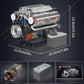 Mould King V8 Engine Building Blocks Set, 535 Pcs Plastic Model Kit with Battery and Motor for Adults and Kids, Model 10088