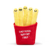 WHAT DO YOU MEME? Emotional Support Fries Plushies Set - 5 Cuddly Toys in Yellow, Red, White, Black - One Size, Model ESF504