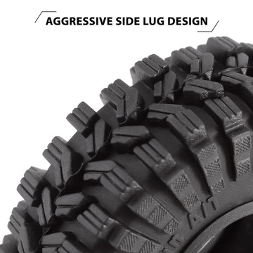 INJORA 1.0 Tires - All Terrain Super S5 King Trekker Soft Sticky Tires for 1/18 TRX4M 1/24 RC Crawler Axial SCX24 FMS FCX24 Endu