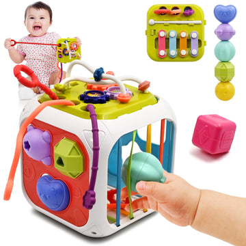Aituitui Baby Toys 12 18 Months, Multifunctional Sensory Teething Toys For 1 2 Year Old Boy Girl, Learning Educational Shape Sor