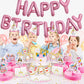 Toniful 52 Pieces 16 Inch Light Pink Letter A-Z Balloons,Custom Phrase Mylar Foil Alphabet Letter Diy Personalized Phrase Banner