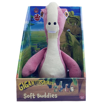 Gigantosaurus: 10'' Dinosaur Soft Plush - Rocky - Pink & White Huggable Dino, Soft Texture Stuffed Toy, Tv Series Character, Tod