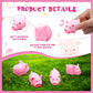 100 Pcs Rubber Pig Bath Toy Bulk Mini Pig Toys Pink Piggy Bathtub Toys Float Squeak Toys For Baby Shower Halloween Christmas Party Birthday Gift, 2.25 X 1.5 X 1.5 Inches