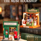 Rolife Diy Mini Building House Miniature Kit-The Muse Bookshop, Miniature Lifestyle Mini Bookshelf Decoration, Diy Hobbies/Gifts For Craftsman (The Muse Bookshop)