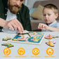 Wooden Toddler Puzzles, Funsland Peg Puzzles Gifts Toys, 4 Pcs Eco Friendly Animal Patterns Jigsaw with Handles, Infant Kid Fine