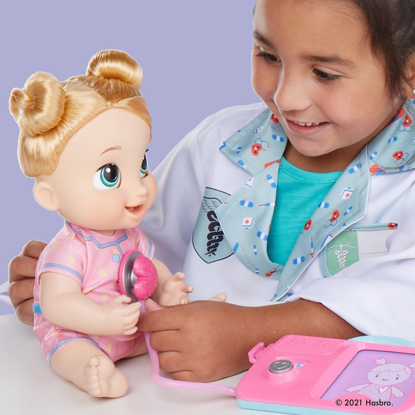 Baby Alive Lulu Achoo Doll  12-Inch Interactive Doctor Play Toy  Lights  Sounds  Movements  Kids 3 and Up  Blonde Hair