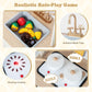 INFANS Kid Kitchen Playset, Toddler Wooden Pretend Cooking Set with Stove, Sink, Microwave, Storage Cabinet, Play Kitchen Toy Se