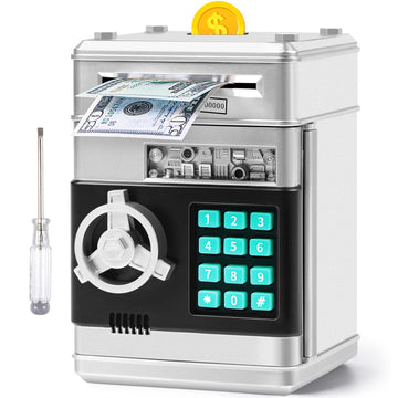 Piggy Bank For Boys Girls, Vcertcpl Atm Coin Bank Money Saving Box With Password, Kids Safe Money Jar With Auto Grab Bill Slot, Birthday Gifts Toys Bank For 6 7 8 9 10 11 12 Year Old Girls Boys