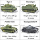 Kvvdi 4 Sets Upgrade 3D Puzzles Plastic Model Toy Tank Kit for mature-themeds  Military Tiger Tank Model  enhanced Scale Model Tanks Kits Collection