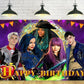 Purple Descendants Backdrop for Birthday Party Decorations Background for Party Cake Table Decorations Descendants Theme Banner 