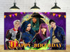 Purple Descendants Backdrop for Birthday Party Decorations Background for Party Cake Table Decorations Descendants Theme Banner 