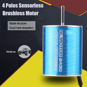 RC Brushless Motor, 8200KV 4 Poles Metal with Magnet 2430mm Sensorless Brushless Motor W/ ?2mm Shaft Stable 2440, 2445 Brushless