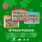 Artist Gallery Jigsaw Puzzle 12-Pack | 4X 100Pc | 4X 300Pc | 4X 500Pc