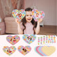 Lonfliness 36 Set Valentines Day Craft Kits Conversation Heart DIY Picture Frame Craft Valentines Photo Frame Heart Sticker Art