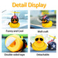 Wonuu Rubber Yellow Duck Car Ornaments Cool Duck Car Dashboard Decorations With Propeller Helmet Sunglasses (Stars&Stripes-Yello