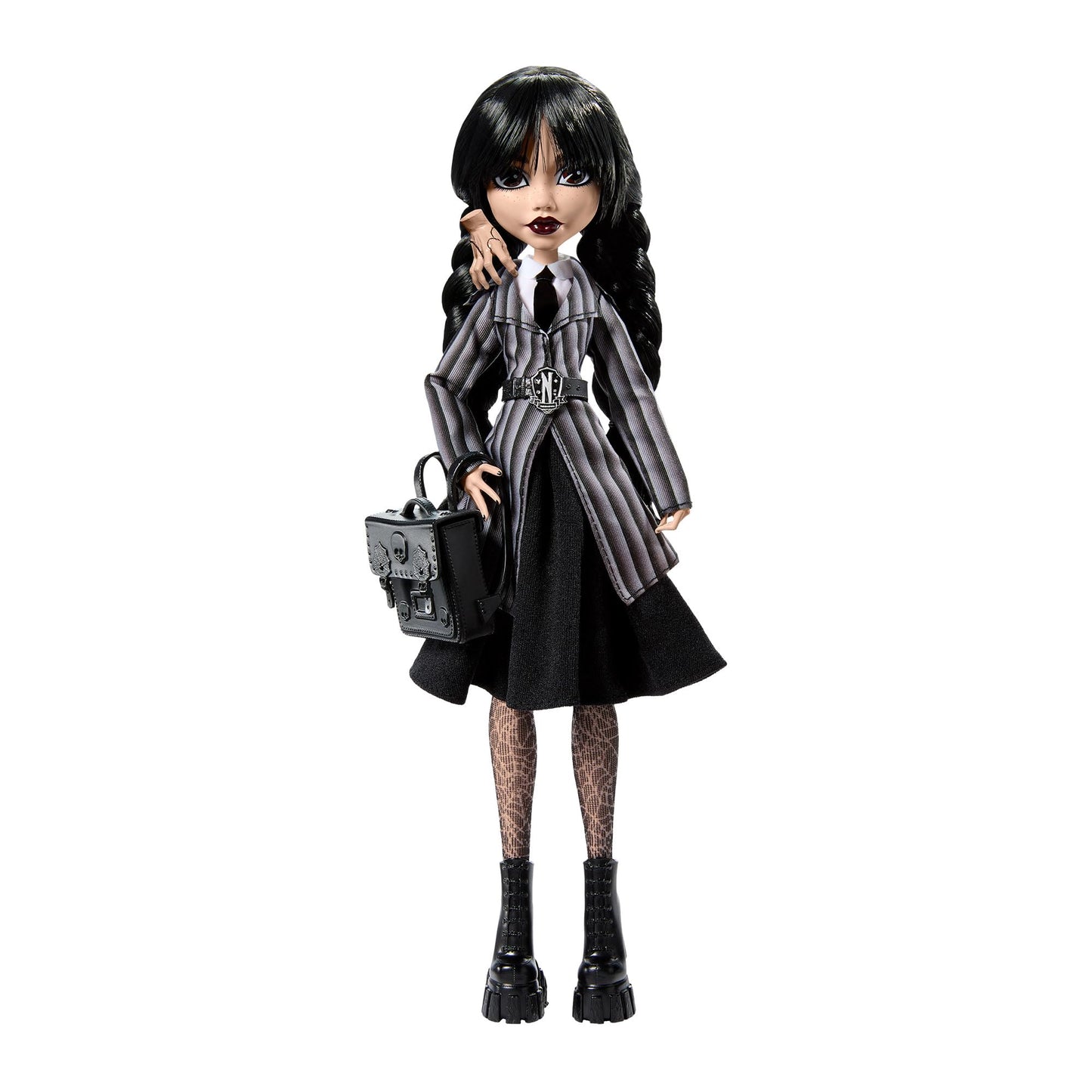 Monster High Wednesday Doll - Collectible Addams Family Figure with Accessories, Black Nevermore Academy Uniform, Model HXJ04