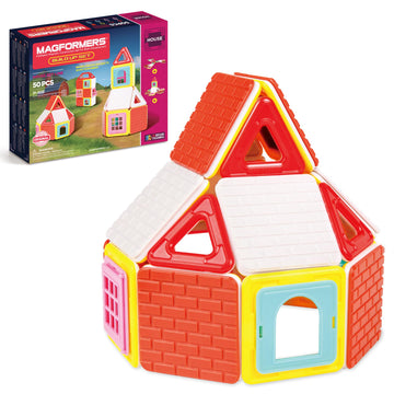 Magformers Build Up 50 Piece Set - Magnetic Tiles Building Blocks, Educational Kit, Stem Toy Set - Magnetic Building Tiles For Kids To Develop Problem-Solving Abilities And Shape Recognition