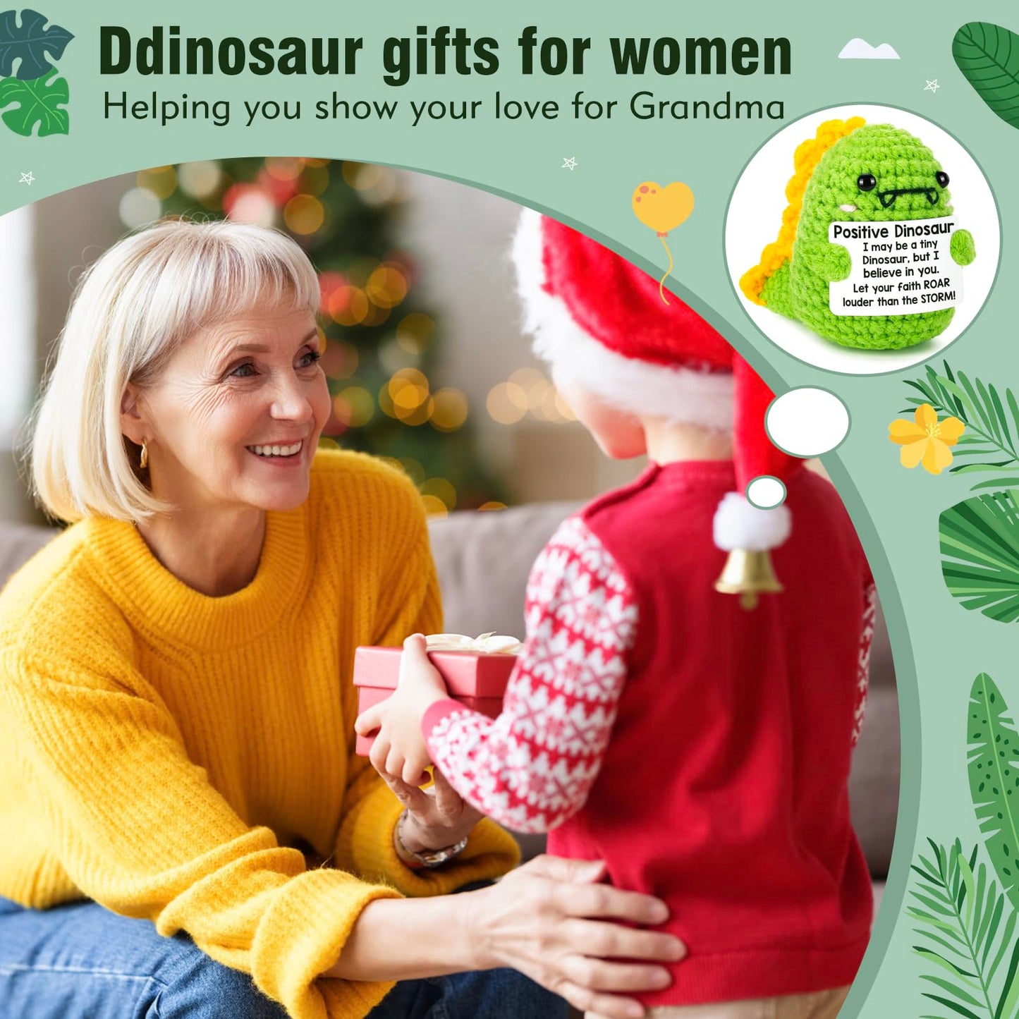 UGRASEA Positive Crochet Animals,Easter Basket Essentials Emotional Support Crochet, Handmade Crocheted Plushie,Suitable, Birthd