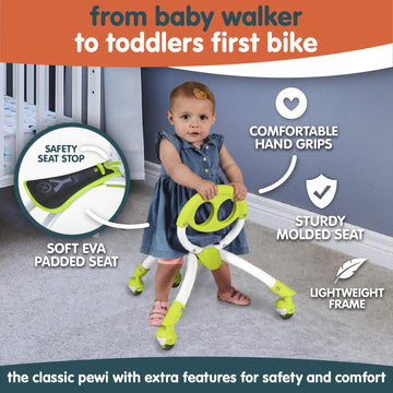 YBIKE Pewi Elite Ride-On Toy Bike, Green, One Size, Model YPIW6