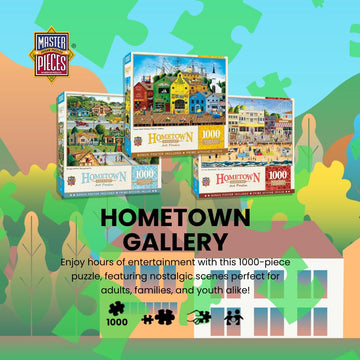 Masterpieces - 1000 Piece Jigsaw Puzzle, The Old Filling Station, Fun For Adults, Family, Kids, 19.25'' X 26.75''