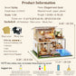 Spilay Dollhouse Miniature DIY Kit, 1:24 Scale Wooden Craft with Music Box, 11.41x9.25x9.45 IN, Elegant Quiet Design