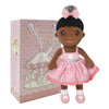Maxshop Plush Dolls 17'' First Baby Doll For Kids Super Soft Plush Toy (Pink Dress Princess Black Doll)