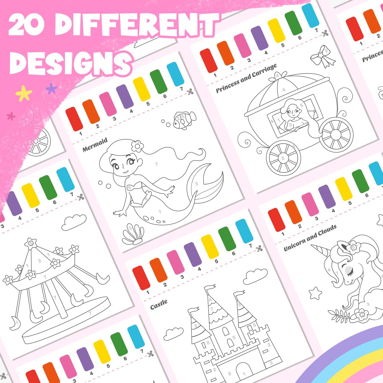 Zmlm Paint With Water Books For Kids - Easter Basket Stuffers Mess Free Coloring Activity For Toddlers - Arts & Crafts Gifts Toys For Valentines Birthday Christmas Boy Girls Ages 4 5 6 7 8(Princess)