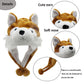 GADMEXILY Plush Animal Hat for Halloween Christmas,Cozy Funny Hats Novelty Party Cap for Kids Girls Boys - One Size (Brown Husky
