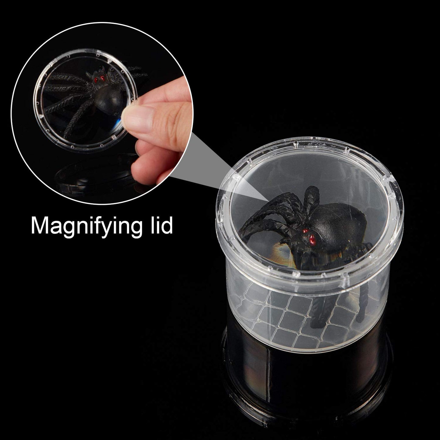 Sumind 30 Pieces Bug Viewer Critter Cage Catcher Magnifying Box Bug Magnifier Container Bug Catcher Cage Magnifying Box Container For Science Nature Exploration Tools